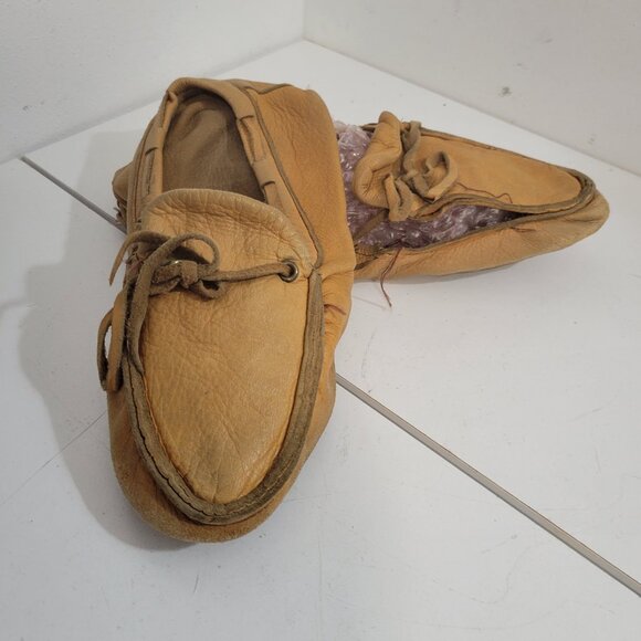 Native American Deerskin Mocassins Size 8.5 - Picture 1 of 4
